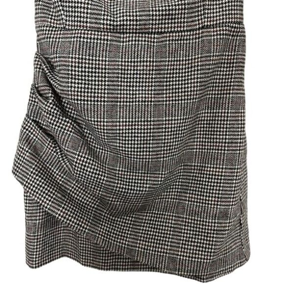 ‼️SOLD‼️HOUSE OF HARLOW NWT Gray Strapless Wool Blend Houndstooth Mini Dress - Picture 4 of 16